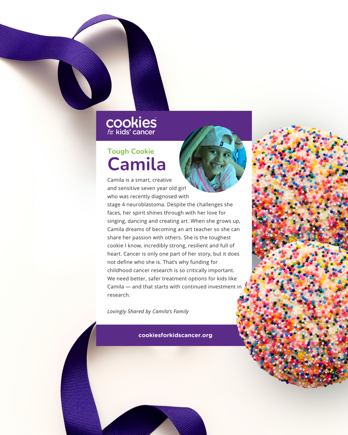 Camila's Joyful Ride Rainbow Sprinkle Cookies