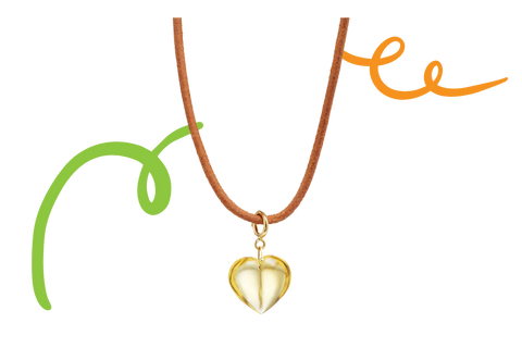 Citrine heart necklace